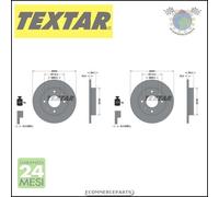 2x Dischi freno Textar PRO Posteriore per MITSUBISHI COLT VI SMART FORFOUR