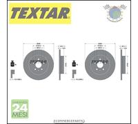 2x Dischi freno Textar PRO Posteriore per OPEL ASTRA K