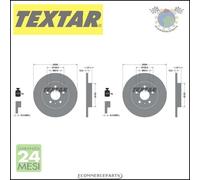 2x Dischi freno Textar PRO Posteriore per VOLVO XC40 #h9