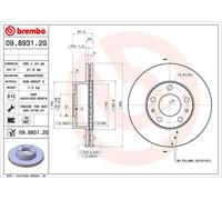 2x Dischi + pastiglie ventilazione interna KT 10 001 BREMBO