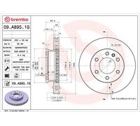 2x Dischi + pastiglie ventilazione interna KT 10 052 BREMBO
