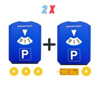 2x Disco Con Raschia-Ghiaccio, Gommino, Gettone per Carrello Della Spesa,