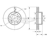 TOMEX brakes TX 70-95 Disco freno