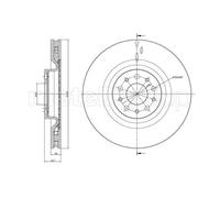 2X Disco Freno Ø305Mm Anteriore Ventilato Per Fiat Doblo Monovolume 1.6 D