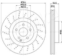 2x Disco freno 60-00-0558 ASHIKA per MERCEDES-BENZ SLK CLASSE E SLC