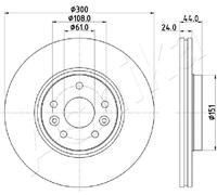 2x Disco freno 60-00-0706 ASHIKA per RENAULT SCÉNIC II GRAND SCÉNIC II