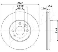 2x Disco freno 60-00-0709 ASHIKA per RENAULT LEXUS