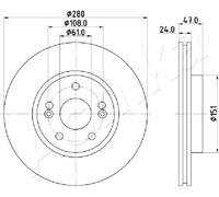 2x Disco freno 60-00-0711 ASHIKA per RENAULT LAGUNA II LAGUNA II Grandtour
