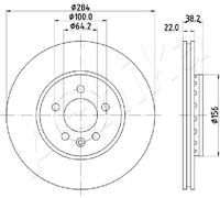 2x Disco freno 60-04-442 ASHIKA per ROVER MG