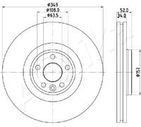 2x Disco freno 60-0L-L17 ASHIKA per LAND ROVER JAGUAR