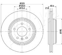 2x Disco freno 61-00-0110 ASHIKA per BMW 3 Touring 3 3 Coupé 3 Cabriolet