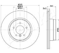 2x Disco freno 61-00-0130 ASHIKA per BMW X6 X5