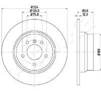 2x Disco freno 61-00-0137 ASHIKA per BMW X5