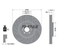 2x Disco freno 92337005 TEXTAR