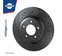 2x Disco freno Assale anteriore forato RT 20163-GL T5 ROTINGER per SAAB FIAT