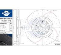 2x Disco freno Assale anteriore forato RT 20260-GL T5 ROTINGER per AUDI A4 B6