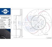 2x Disco freno Assale anteriore forato RT 20345-GL T5 ROTINGER per BMW 3 Touring