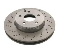2x Disco freno Assale anteriore perforato/ventilazione interna 10 93 0552 SWAG