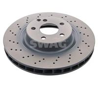 2x Disco freno Assale anteriore perforato/ventilazione interna 10 93 7725 SWAG