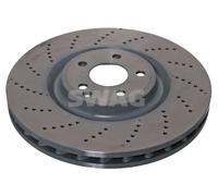 2x Disco freno Assale anteriore perforato/ventilazione interna 10 94 4085 SWAG