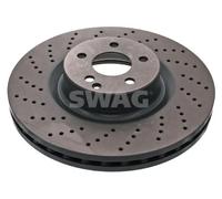 2x Disco freno Assale anteriore perforato/ventilazione interna 10 94 4145 SWAG