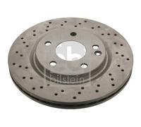 2x Disco freno Assale anteriore perforato/ventilazione interna 22996