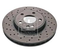 2x Disco freno Assale anteriore perforato/ventilazione interna 44188