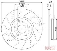 JAPKO 600528C Disco freno