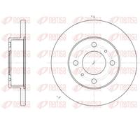 2x Disco freno Assale anteriore pieno 61117.00 REMSA per PROTON MITSUBISHI