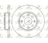 2x Disco freno Assale anteriore pieno 61209.00 ROADHOUSE per FIAT OPEL