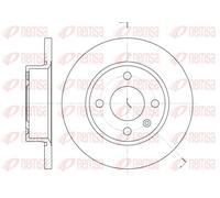 2x Disco freno Assale anteriore pieno 6425.00 REMSA per SKODA FAVORIT FELICIA I