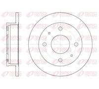 2x Disco freno Assale anteriore pieno 6568.00 REMSA per HYUNDAI ATOS