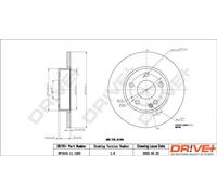 2x Disco freno Assale anteriore pieno DP1010.11.1203 Drve+ per MERCEDES-BENZ