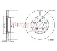 METZGER 6110709 Disco freno