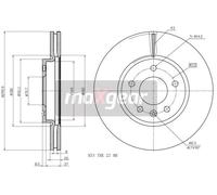 2x Maxgear 19-2332 Disco Freni Anteriore per Opel Zafira Mk III Chevrolet