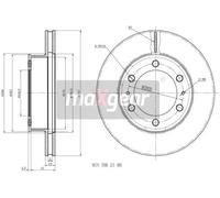 2x Disco freno Assale anteriore ventilato 19-2350 MAXGEAR per TOYOTA