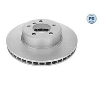 2x Disco freno Assale anteriore ventilato 383 521 3060/PD MEYLE per BMW 5 6