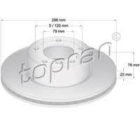 2x Disco freno Assale anteriore ventilato 500 570 TOPRAN per BMW 5 5 Touring
