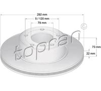 2x Disco freno Assale anteriore ventilato 500 945 TOPRAN per BMW 3 1 1 Cabriolet