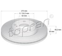 2x Disco freno Assale anteriore ventilato 600 588 TOPRAN per TOYOTA AURIS