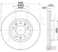 2x Disco freno Assale anteriore ventilato 600637C JAPKO per PEUGEOT OPEL