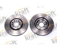 2x Disco freno Assale anteriore ventilato 6040360 KRAFT AUTOMOTIVE per AUDI VW