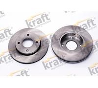 2x Disco freno Assale anteriore ventilato 6041485 KRAFT AUTOMOTIVE per SMART