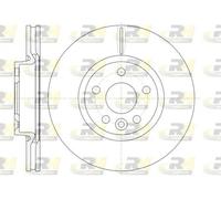 2x Disco freno Assale anteriore ventilato 61019.10 ROADHOUSE per VOLVO FORD