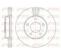 2x Disco freno Assale anteriore ventilato 61020.10 REMSA per MAZDA TRIBUTE