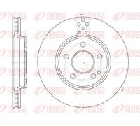 REMSA Disco freno 61029.10 anteriore ventilato Ø288 mm 2 pezzi per Mercedes-Benz B-Klasse W245
