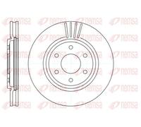 2x Disco freno Assale anteriore ventilato 61037.10 REMSA per NISSAN