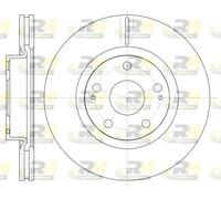 2x Disco freno Assale anteriore ventilato 61050.10 ROADHOUSE per TOYOTA
