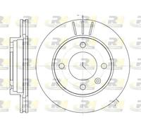 2x Disco freno Assale anteriore ventilato 6106.10 ROADHOUSE per FORD FIESTA I