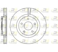 2x Disco freno Assale anteriore ventilato 61087.10 ROADHOUSE per NISSAN